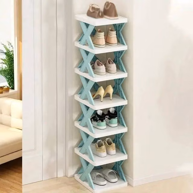 FLAVORA Green Space Saving Shoe Rack Shelf Storage