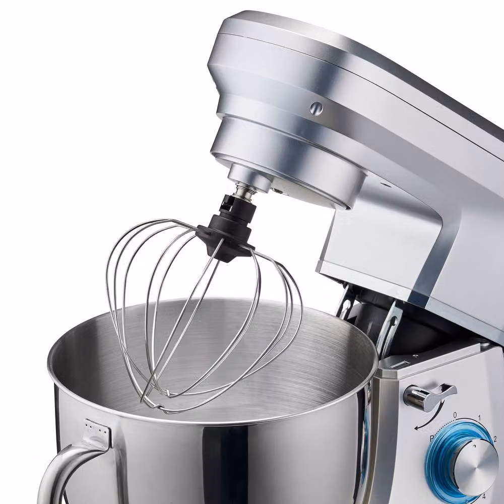 Cooks Professional Stand Mixer 1200W with 6 Speeds, Pulse Function and 7L Stainless Steel Mixing Bowl in Silver – 3
