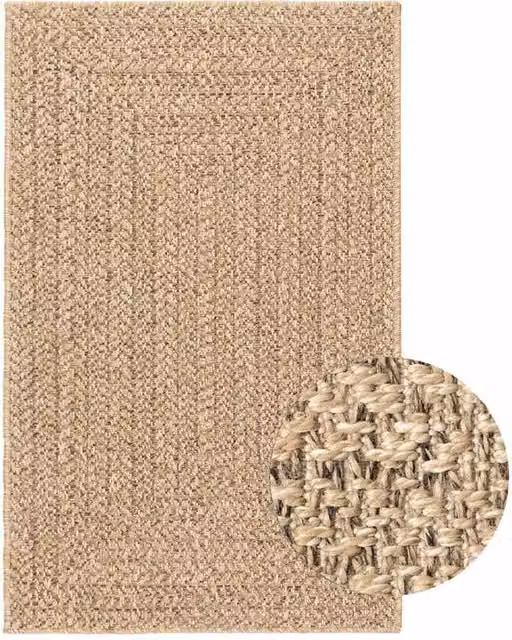 Berkfield Home ZIZUR Jute Look Indoor and Outdoor Rug, Beige, W: 240 cm, D: 340 cm