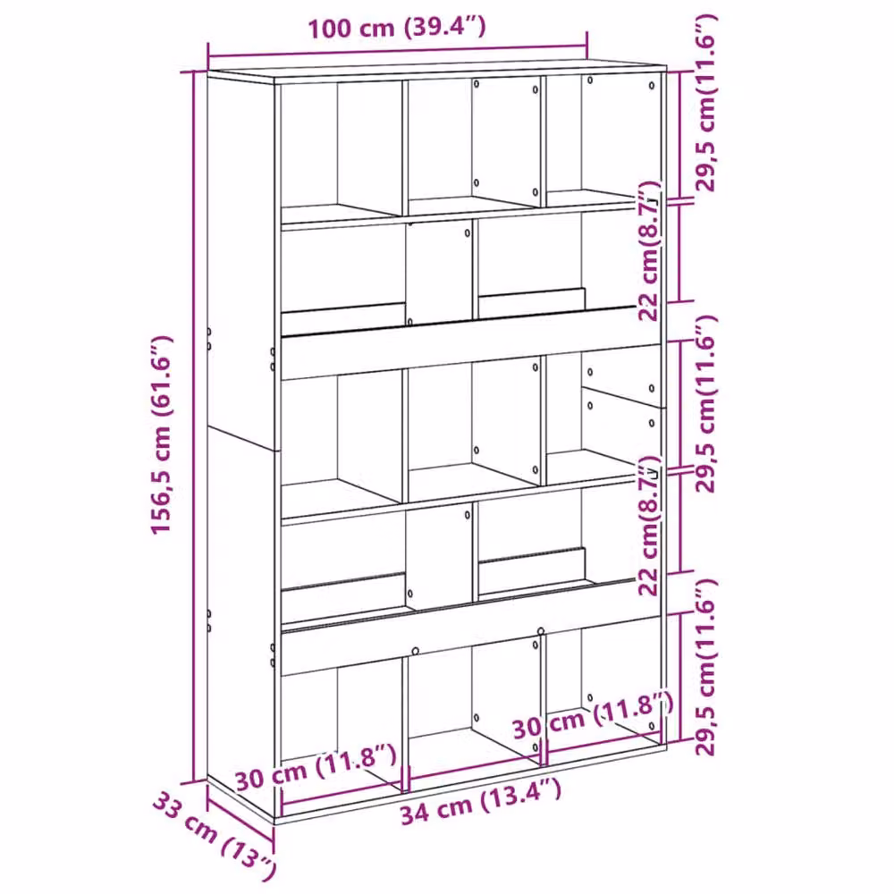 Berkfield Home Black Modern Room Divider, W/D/H: 100 x 33 x 156.5 cm – 5