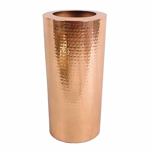Leaf Design UK Large Hammered Metal Vase, Bronze, H 30 cm x W 15 cm x D 15 cm – 2