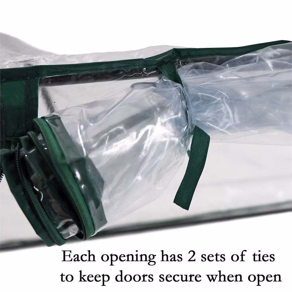 Havendro Large Green Tunnel Greenhouse with Metal Frame and PVC Cover, W/D/H: 80 x 80 x 80 cm – 3