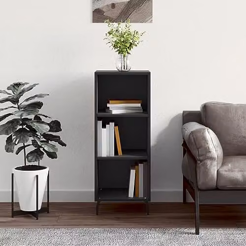 vidaXL Black MDF Sideboard W/D/H: 34.5 x 32.5 x 90 cm – 2