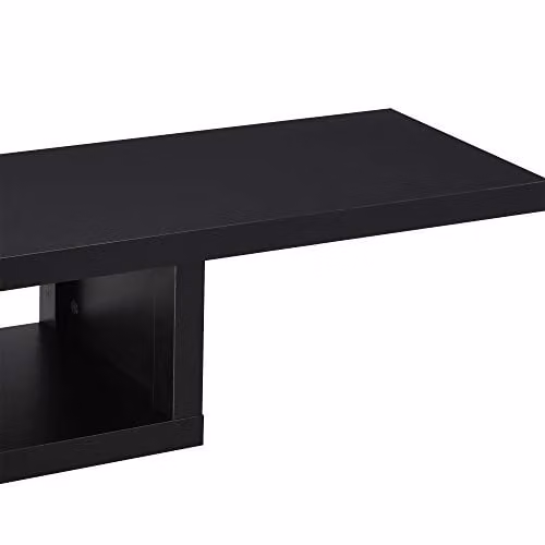 HOMCOM Minimalist Wall Mounted Floating TV Unit in Black and Grey Matt Finish – 7