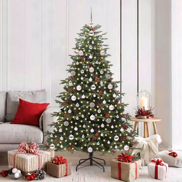 Berkfield Home Artificial Christmas Tree with 300 LEDs in Green, Height: 180 cm