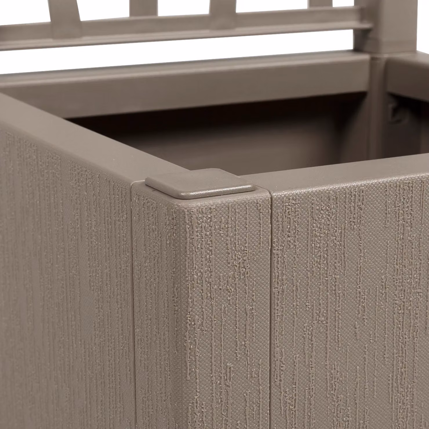 Berkfield Home Garden Planter with Trellis Support in Brown and Grey Plastic, W/D/H: 36 x 36 x 140 cm – 3