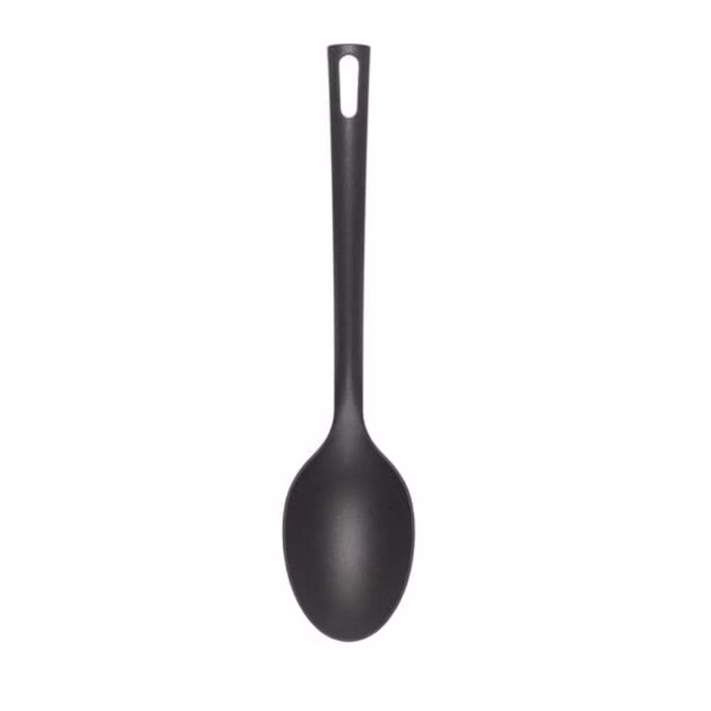 Chef Aid Black Nylon Oval Cooking Spoon, Heat Resistant and Non-Scratch – 2