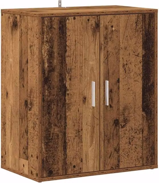 Berkfield Home Rustic Shoe Cabinet in Brown, W/D/H: 60 x 35 x 70 cm