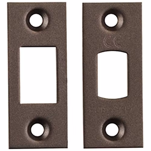 Loops Forend Strike and Fixing Pack for Tubular Deadbolt in Matt Bronze