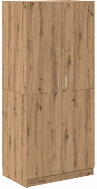 Berkfield Home Artisan Oak Wardrobe in Brown, W/D/H: 90 x 52 x 200 cm – 1