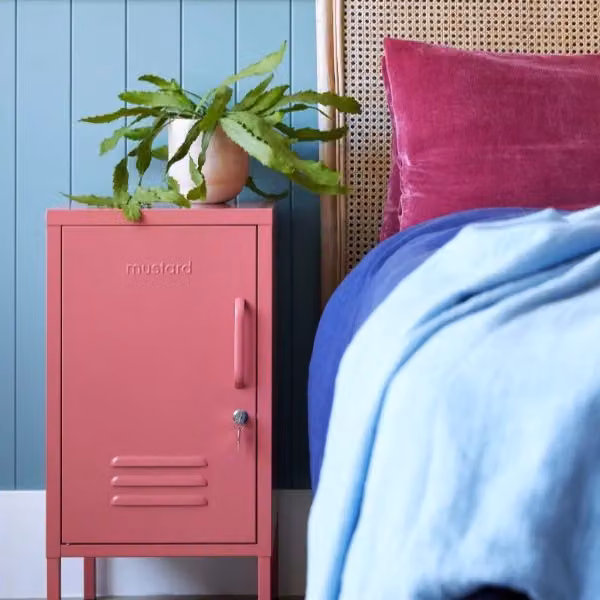 Mustard Made The Shorty To The Left Freestanding Metal Storage Cabinet in Pink, W/D/H: 46 x 35 x 72 cm – 2