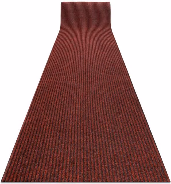 RugsX Non-Slip Red Polypropylene Hallway Runner, W/D/H: 80 x 420 x 0.7 cm – 1