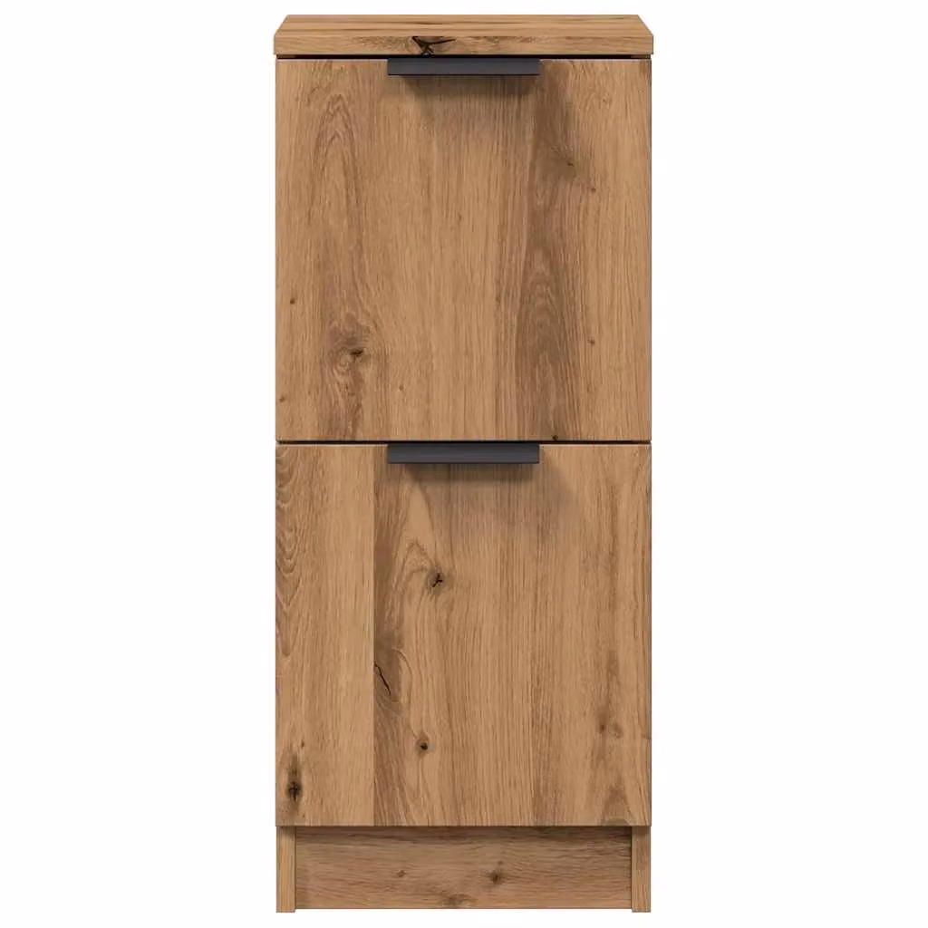 Berkfield Home Artisan Oak Sideboards, 2 Piece Set in Brown, W/D/H: 30 x 30 x 70 cm – 2