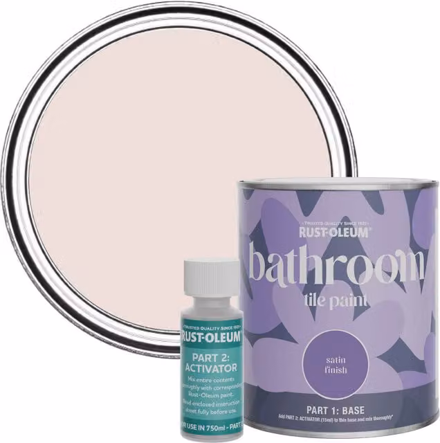 Rust-Oleum Bathroom Tile Paint in Satin Finish, Elbow Beach Pink, 0.75 l