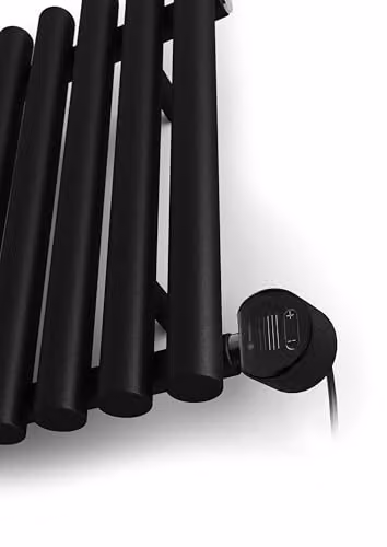 Terma Rolo Room E Electric Radiator with Wifi and App Control, 1 kW, Black, H 58.0 cm x W 119.5 cm – 4