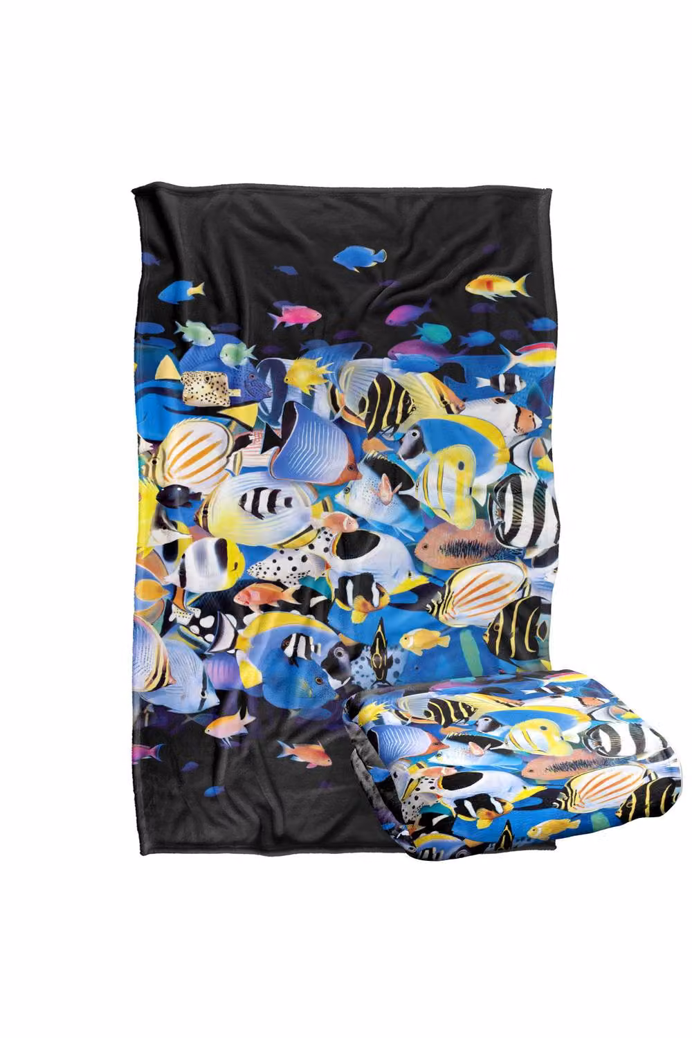 JQ Licensing Royce Mcclure Night Dive Tropical Fish Super Soft Fleece Throw Blanket, Multicolour, W/D/H: 91 x 147 cm – 6