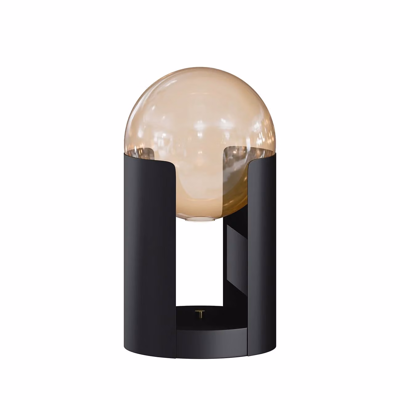 Dôme Deco HENG Table Lamp in Black with Transparent Glass and Metal