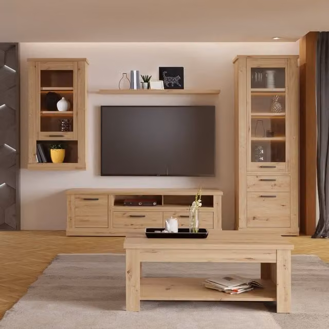 Furniture To Go Corona Rustic Oak TV Unit in Brown