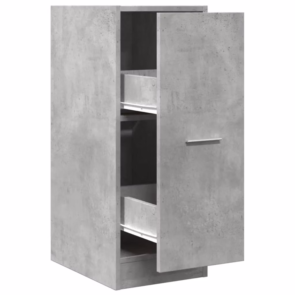 Berkfield Home Apothecary Cabinet in Concrete Grey, W/D/H: 30 x 41 x 77.5 cm – 2