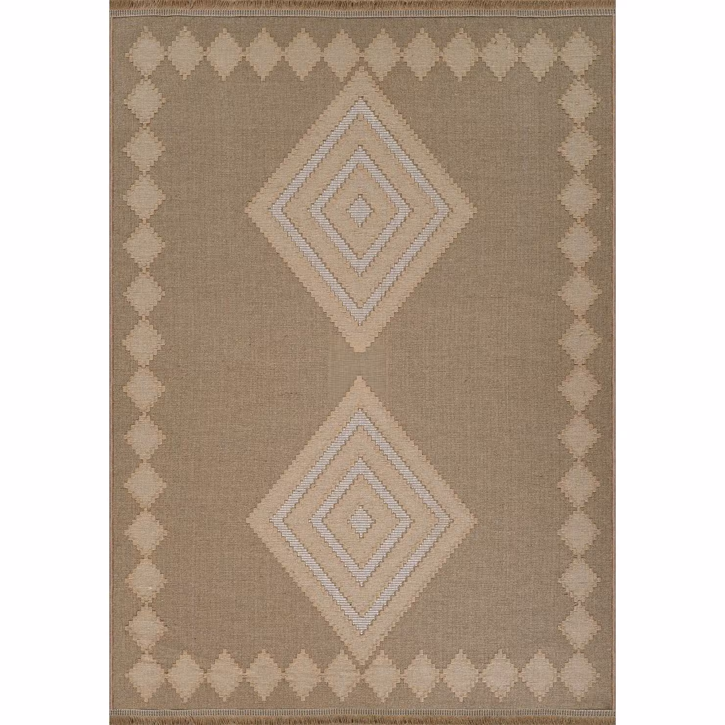 Livabliss Modern Washable Jute Living and Dining Room Rug in Beige, W: 118 cm, L: 170 cm – 2