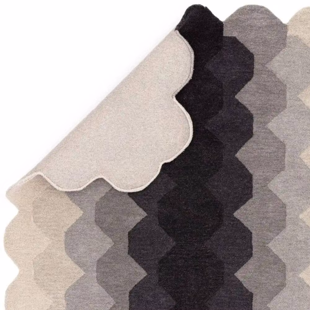 The Rug Shop UK Charcoal Grey Handmade Wool Modern Abstract Area Rug W: 200 cm, D: 290 cm – 6
