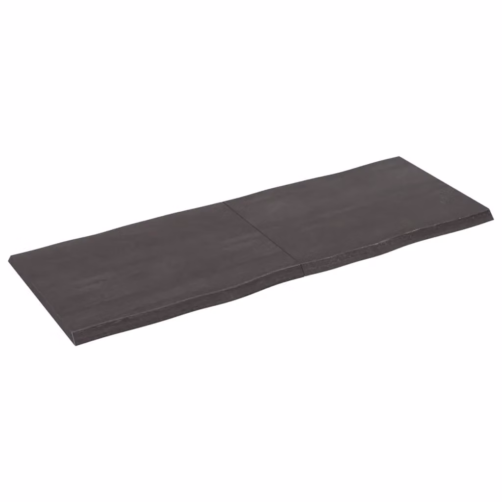 Berkfield Home Table Top Live Edge Solid Wood in Dark Grey and Brown, W: 160 cm, D: 60 cm – 2