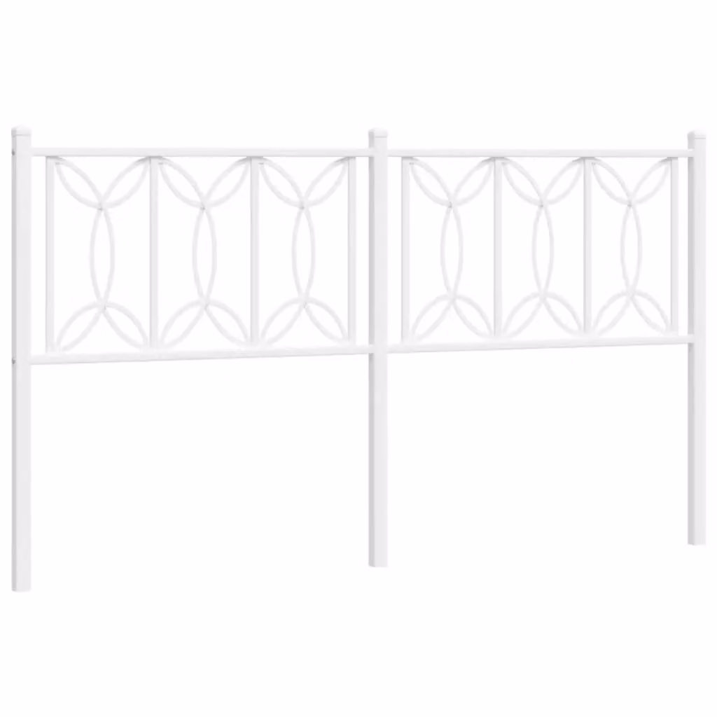 Berkfield Home Classic Metal Headboard in White, 150 cm – 2