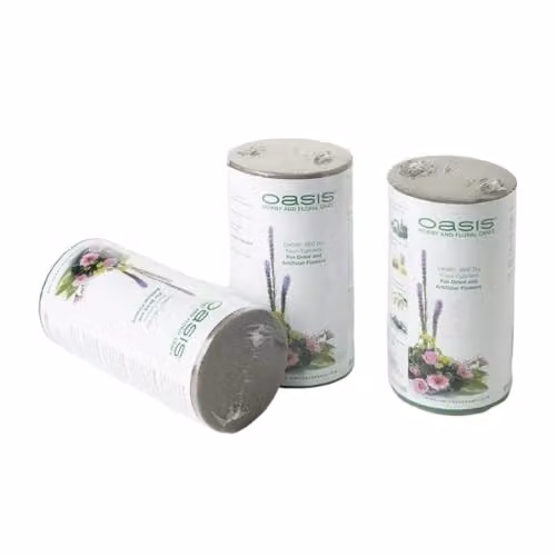 Oasis White Cylinder Floral Foam, 3 Pack, W/D/H: 8 x 6 x 8 cm