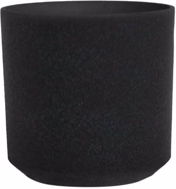 Primrose Black Plastic Cylinder Outdoor Planter Pot, Diameter: 28 cm