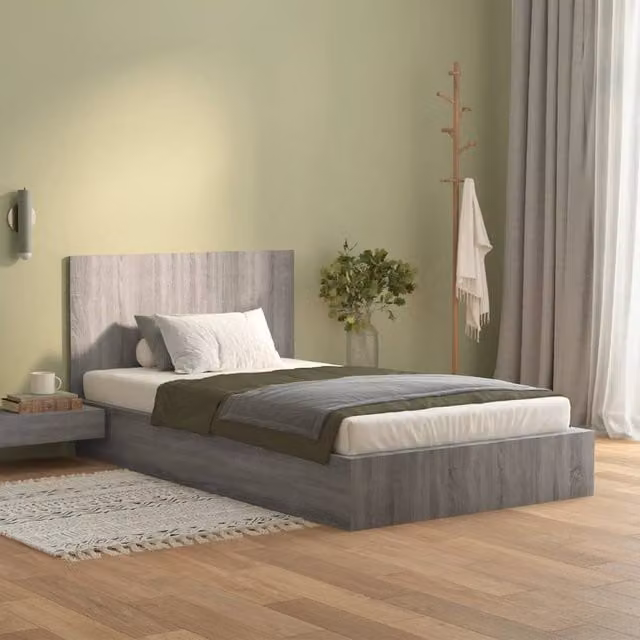 Berkfield Home Classic Bed Headboard in Grey Sonoma, W/D/H: 120 x 1.5 x 80 cm
