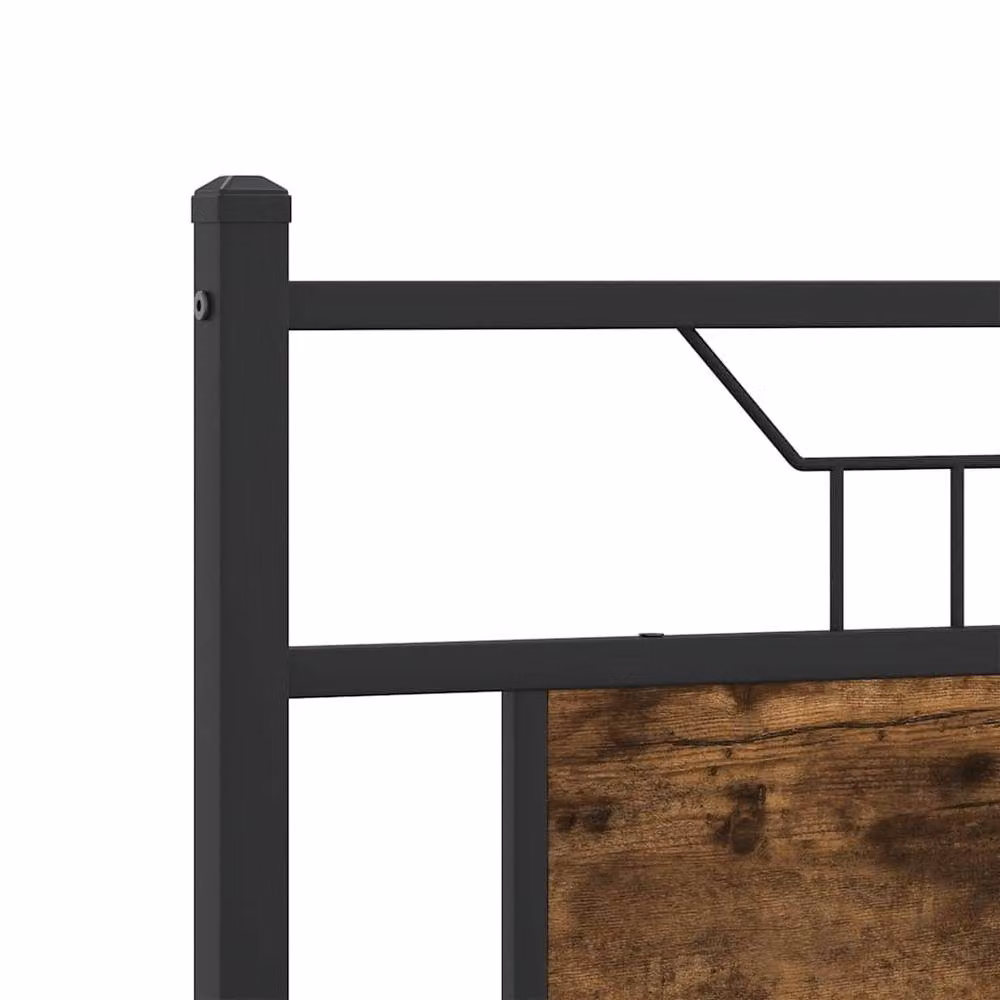 Berkfield Home Decorative Bed Frame in Smoked Oak and Brown with Drawers, W/D/H: 140 x 200 cm – 5