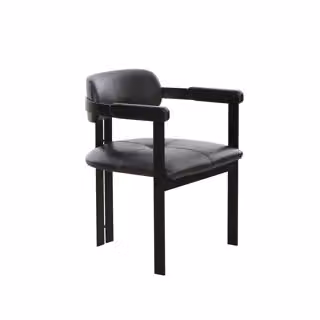 Dome Deco OCTA Armchair in Black and Multicolour Fabric and Synthetic Leather