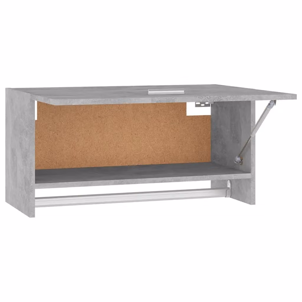 Berkfield Home Modern Wall Mounted Wardrobe in Concrete Grey, W/D/H: 70 x 32.5 x 35 cm – 3