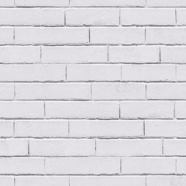 Decoprint Good Vibes Bricks Geometric Wallpaper in White and Grey