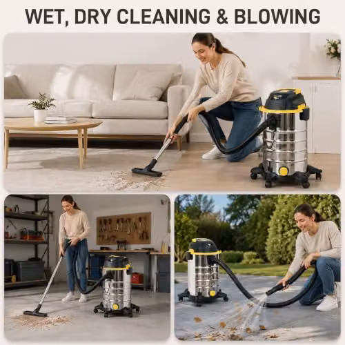 HOMCOM 1400W Vacuum Cleaner with Blowing Function in Silver – 3