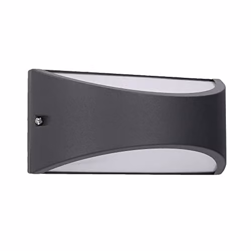 Netlighting FORLIGHT Kapa Up Down LED Wall Fixture, Urban Grey, IP54, 8.7W, 4000K, 444lm – 1