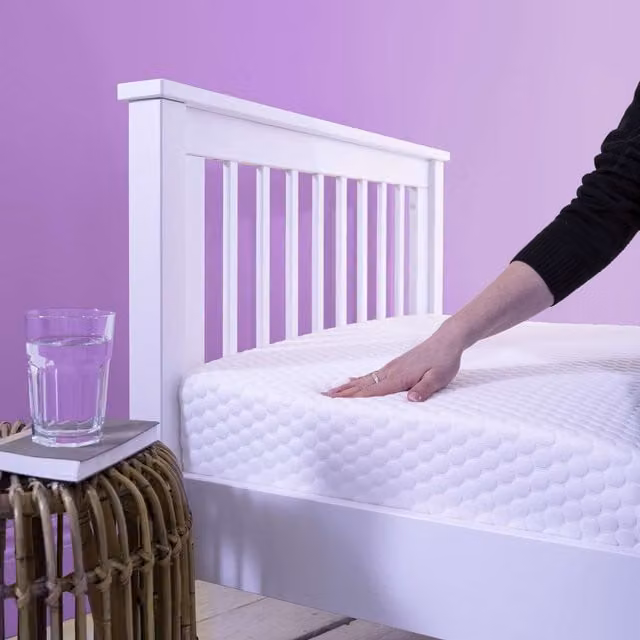 Noa and Nani Otta Single Hypoallergenic High Density Reflex Foam Mattress in White, W/D/H: 90 x 190 cm