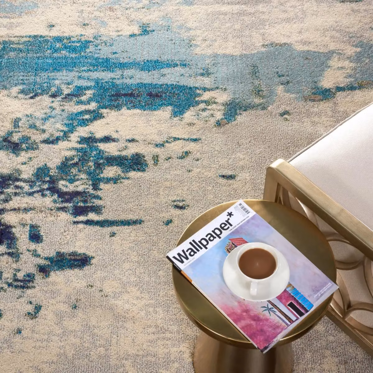 The Rug Shop UK Modern Abstract Stain-Resistant Area Rug in White and Multicolour, W: 240 cm, D: 320 cm – 4