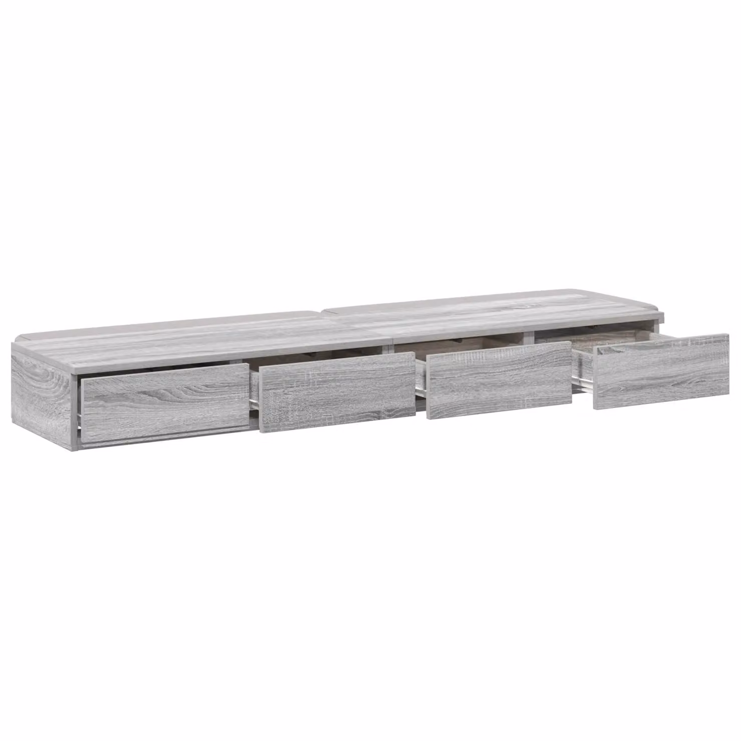 Berkfield Home Bed Drawers in Grey Sonoma, W/D/H: 135 x 36.5 x 16.5 cm – 2