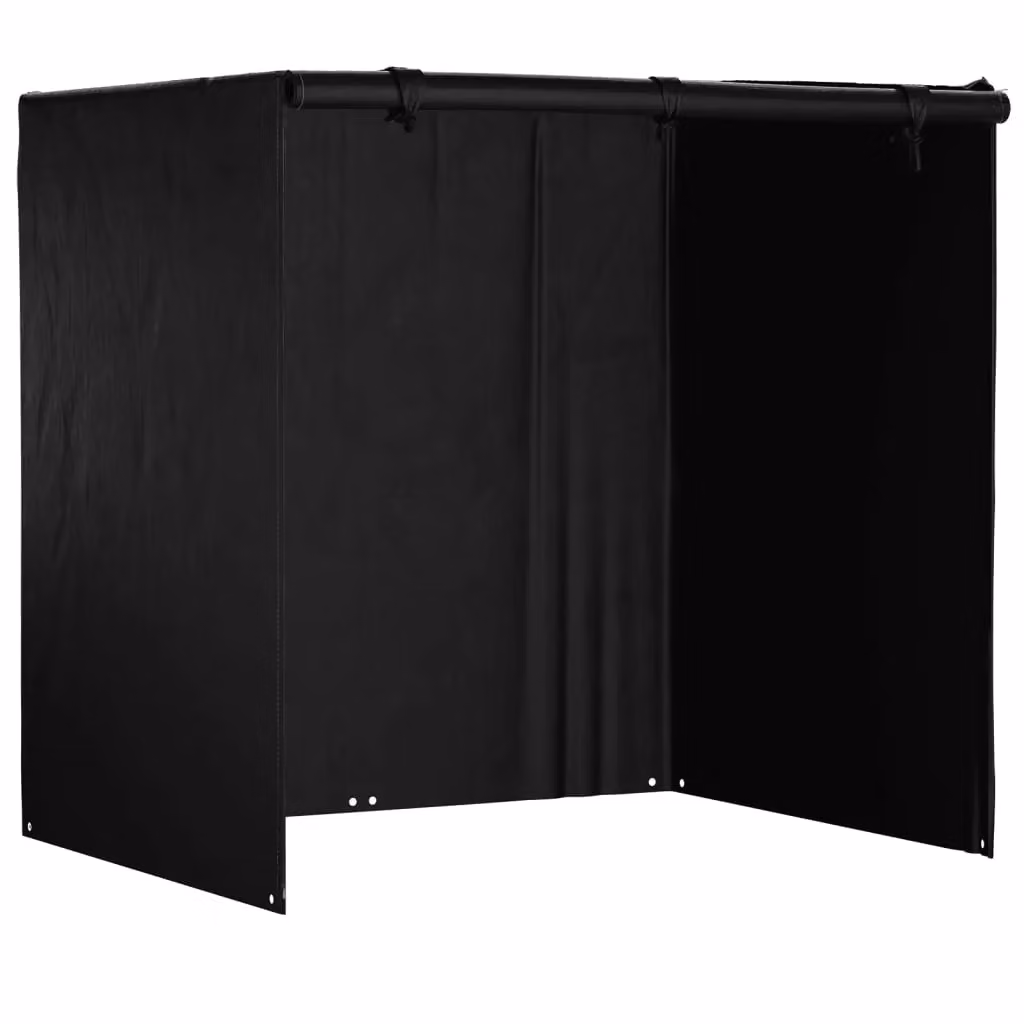 Berkfield Home Water-Repellent Polyethylene Swing Bench Cover in Black, W/D/H: 220 x 177 x 220 cm – 3