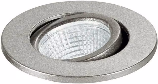 Netlighting POLARIS Adjustable LED Recessed Downlight, Grey, 240lm, 4000K, W: 6.6 cm, D: 5.7 cm