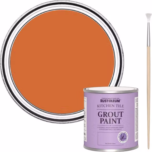 Rust-Oleum Kitchen Grout Paint Tiger Tea, 250 ml, Orange