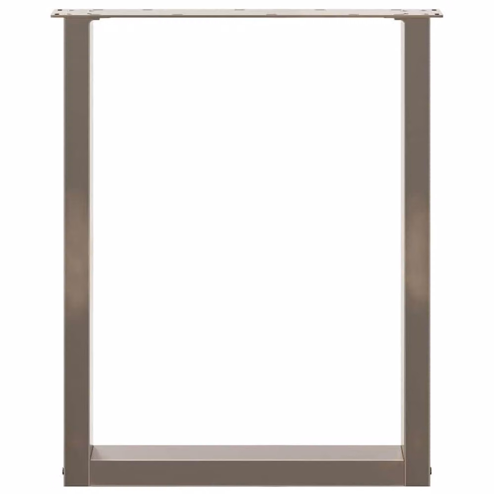 Berkfield Home U-Shaped Coffee Table Legs, 3 Pieces, Brown Steel, H: 70 x 72-73 cm – 3