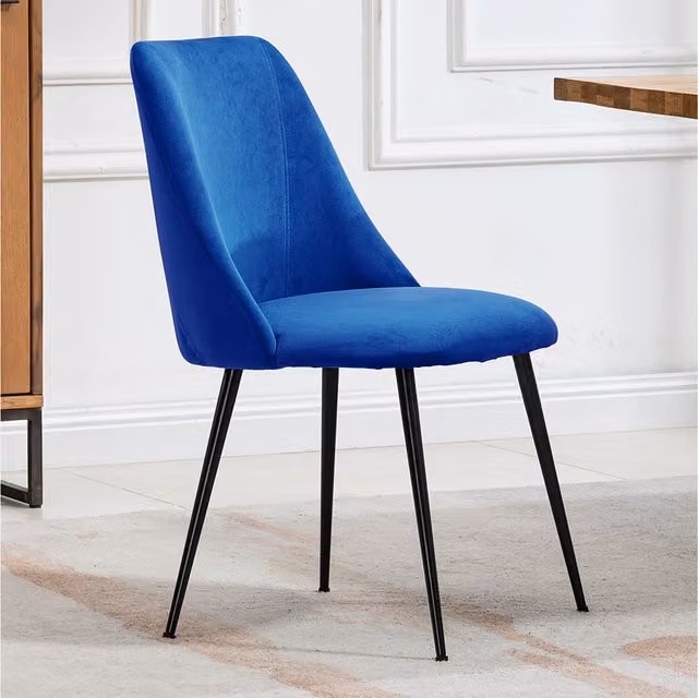 Artemis Home Morandi Set of 2 Blue Velvet Dining Chairs