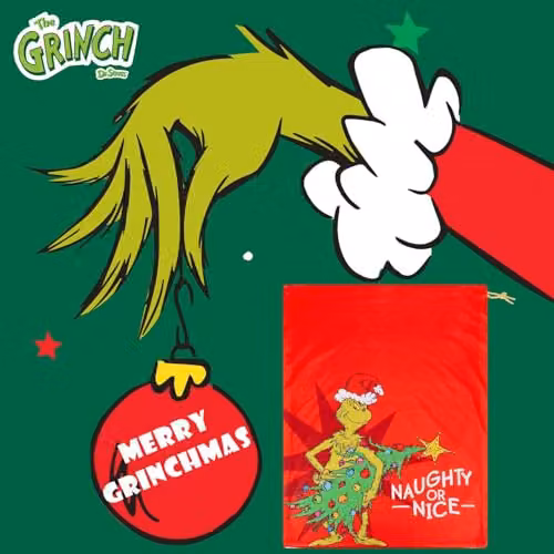 VFM e-Store Grinch Christmas Santa Sack Red W/H: 70 x 50 cm – 3