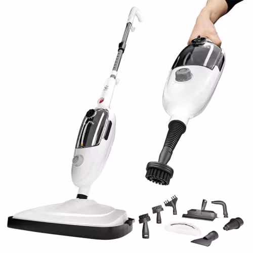 Avalla T-9 2-in-1 Steam Mop and Portable Handheld Steam Cleaner in White