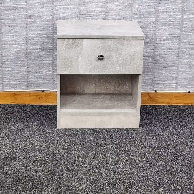 Kosy Koala Modern Grey MDF One Drawer Bedside Cabinet