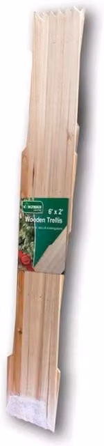 Kingfisher Brown Wooden Garden Trellis for Climbing Plants, Wall-Mounted, H: 180 cm, W: 60.96 cm, D: 30 cm