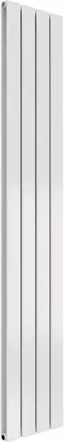 Bathroom Kingdom Flat White Double Flat Panel Vertical Steel Radiator H: 160 cm, W: 29.2 cm