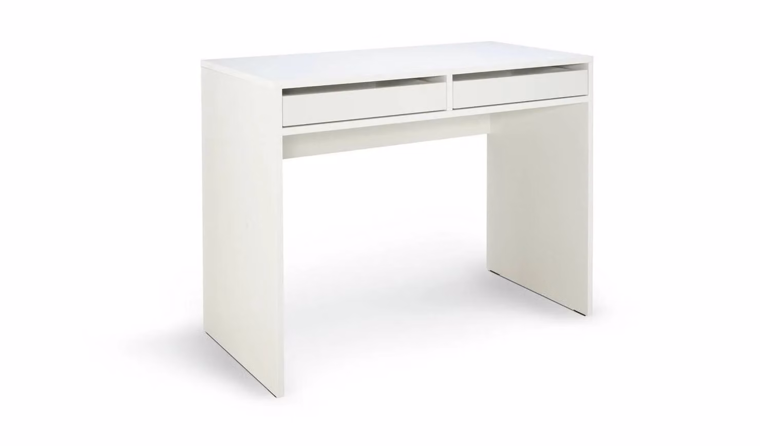 Pepper 2 Drawer Writing Desk in White
